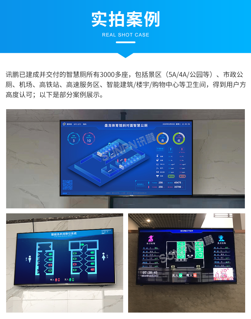 自动感应厕位显示屏-实拍案例