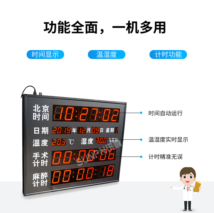 医院计时器时钟屏-功能全面