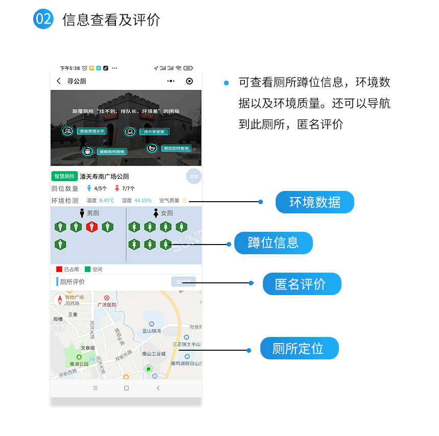 公厕状态指示屏