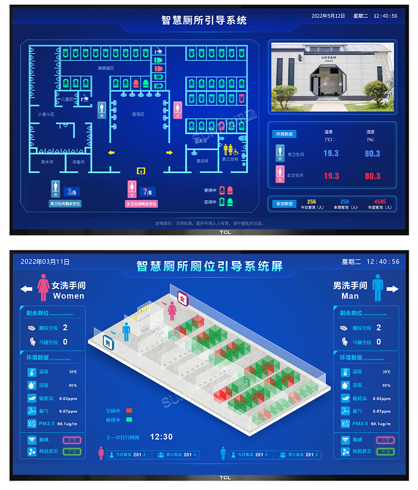 智慧公厕界面示意图