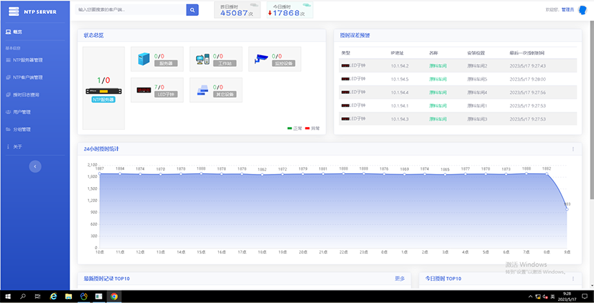 NTP时钟系统管理后台