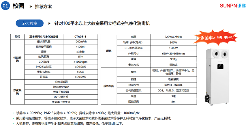 校园大教室除臭杀菌机