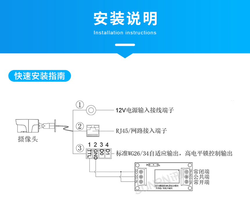 AI智能人脸识别相机安装图示