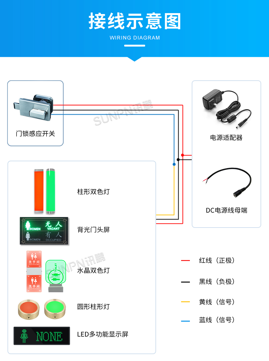 有人无人自动感应开关-接线示意图