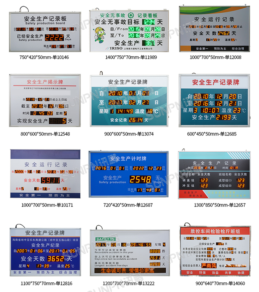 安全生产记录看板-案例展示