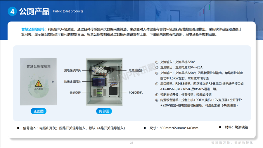 讯鹏智慧公厕智能硬件-智慧公厕控制箱
