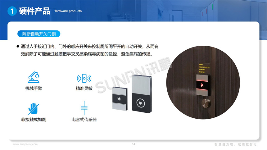 智慧公厕系统硬件-隔断自动开关门锁