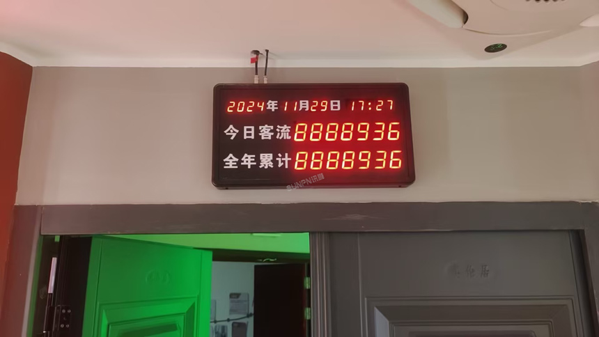 深圳讯鹏客流量显示屏-数据清晰可见