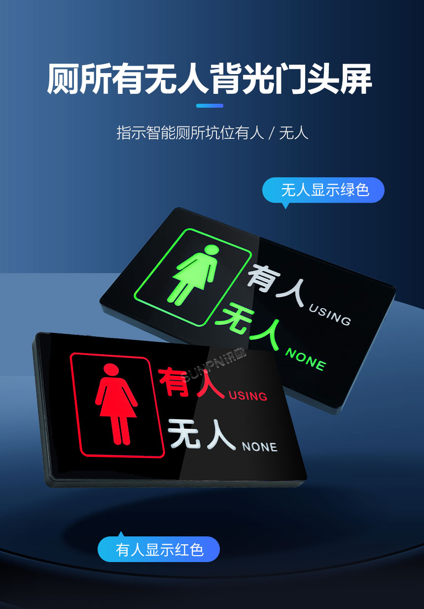 深圳讯鹏公厕有无人指示牌展示 深圳讯鹏公厕有无人指示牌展示