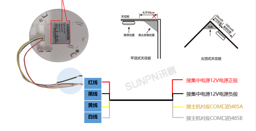 深圳讯鹏智慧公厕-烟雾感应器接线图 深圳讯鹏智慧公厕-烟雾感应器接线图