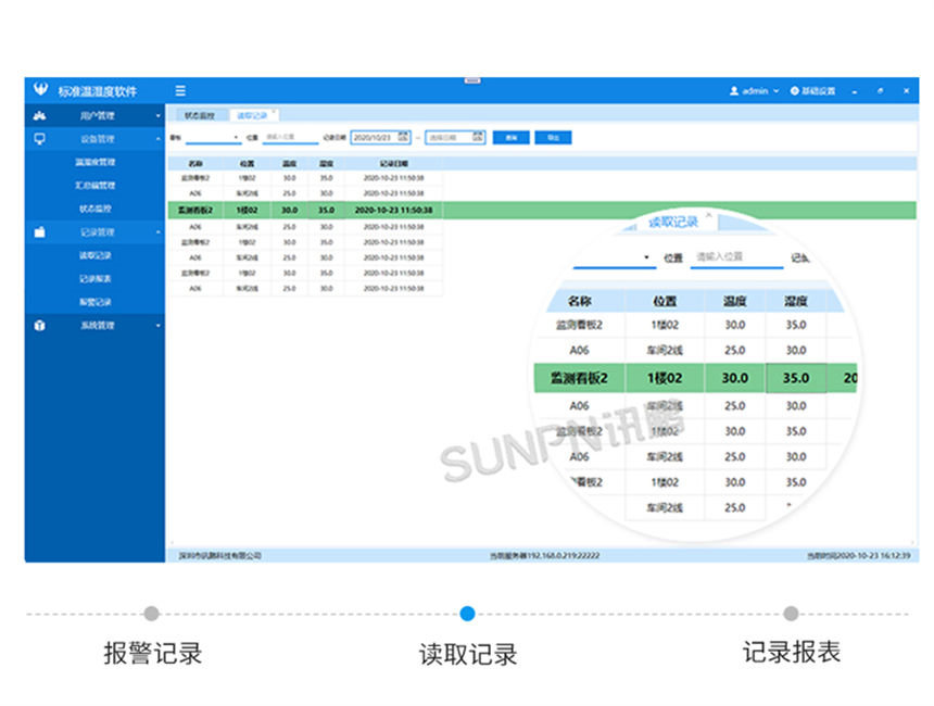 讯鹏温湿度监控系统客户端界面展示 讯鹏温湿度监控系统客户端界面展示