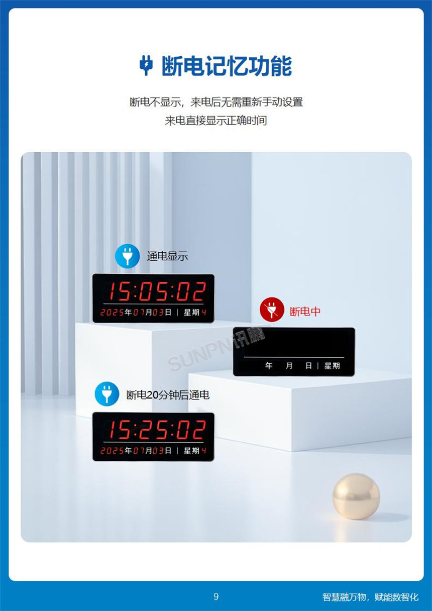 讯鹏科技NTP同步时钟断电记忆功能