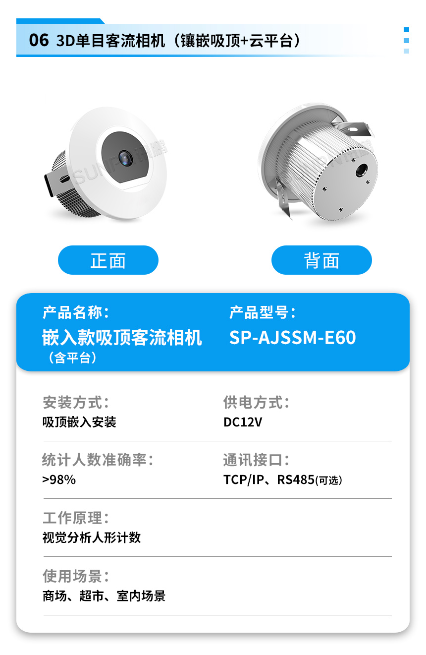 讯鹏客流统计摄像头产品参数 讯鹏客流统计摄像头产品参数