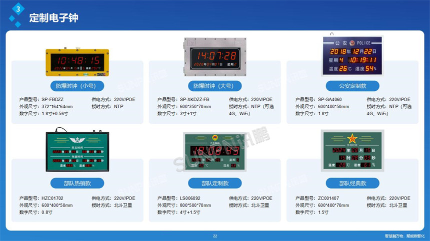 讯鹏网络同步时钟-定制电子钟系列