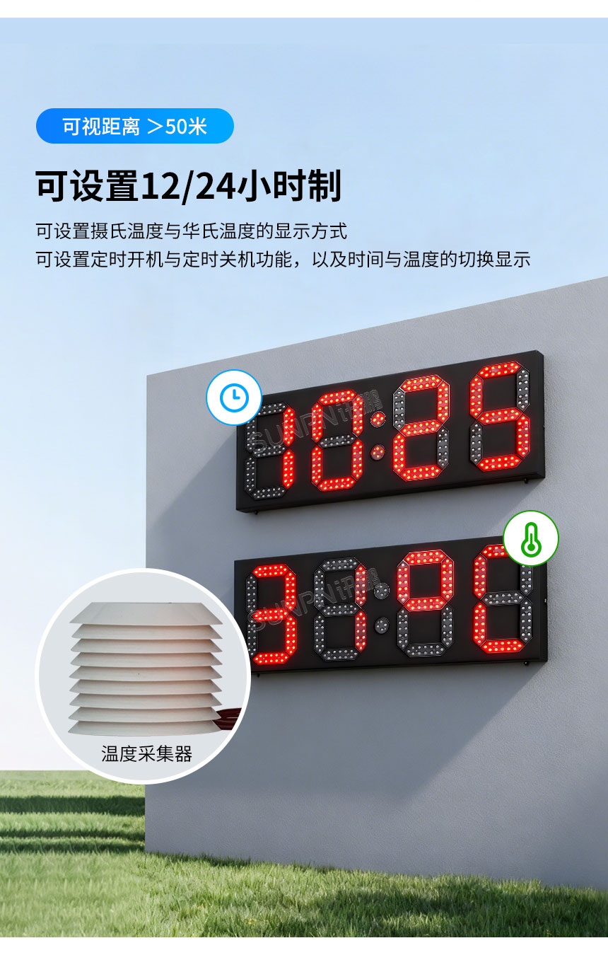 讯鹏 GPS / 北斗卫星授时电子钟-时间/稳定显示 讯鹏 GPS / 北斗卫星授时电子钟-时间/稳定显示