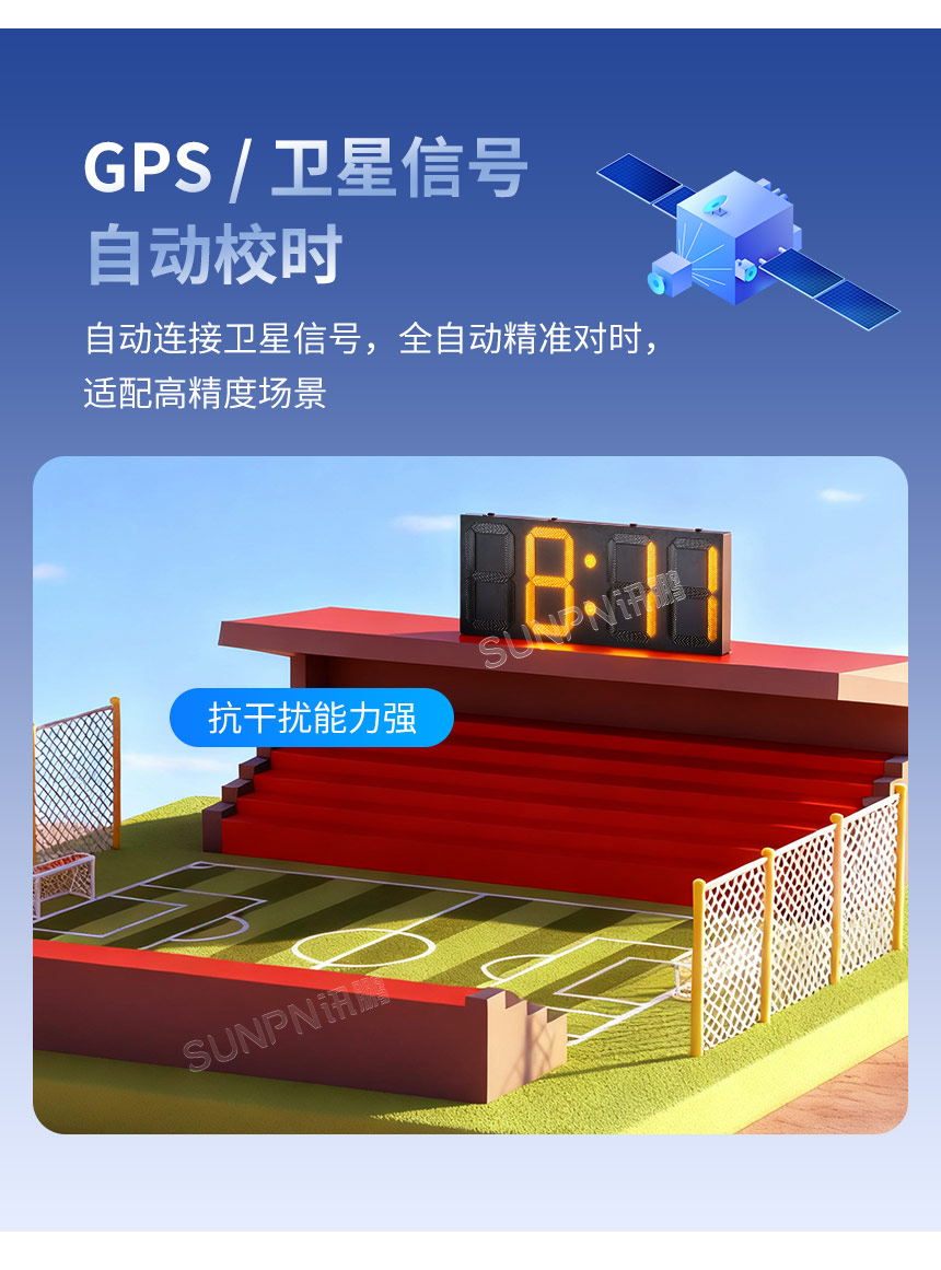 讯鹏户外防水LED电子钟-GPS卫星授时 讯鹏户外防水LED电子钟-GPS卫星授时