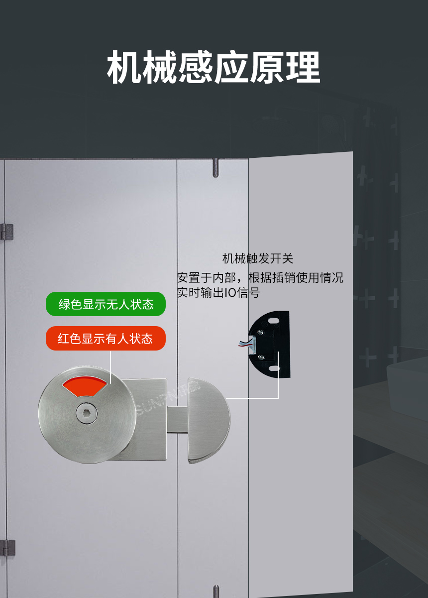 公厕门锁感应开关-感应原理 公厕门锁感应开关-感应原理