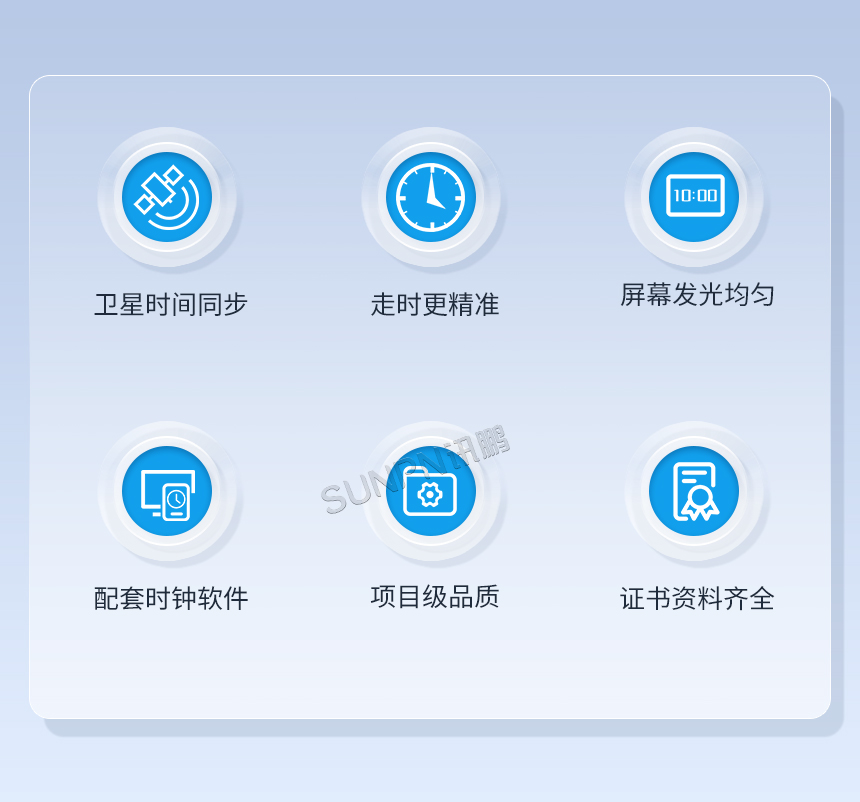 讯鹏5.0点阵模组款网络同步时钟产品特点 讯鹏5.0点阵模组款网络同步时钟产品特点