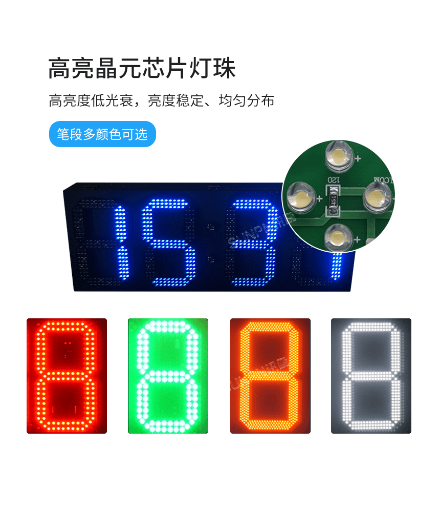 讯鹏科技户外防水电子钟-灯珠亮度高 讯鹏科技户外防水电子钟-灯珠亮度高