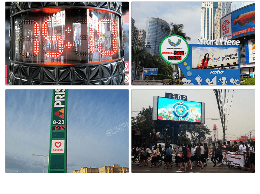 讯鹏科技户外防水电子钟应用案例 讯鹏科技户外防水电子钟应用案例