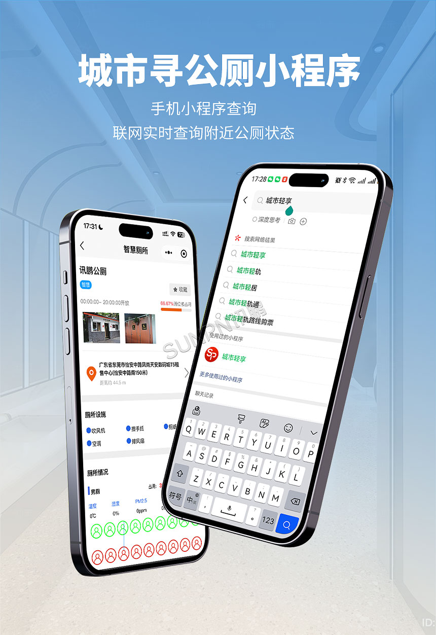 讯鹏科技智慧公厕-“寻公厕”小程序功能