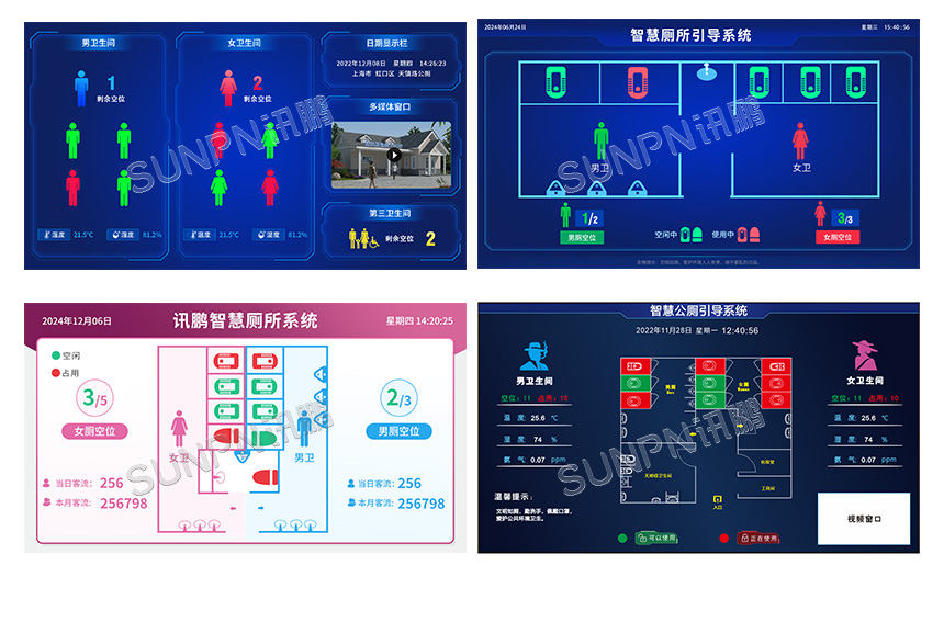 智能厕所引导屏-界面风格参考