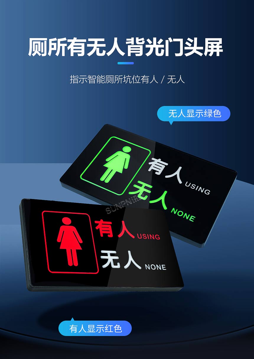 厕位有人无人指示牌 厕位有人无人指示牌
