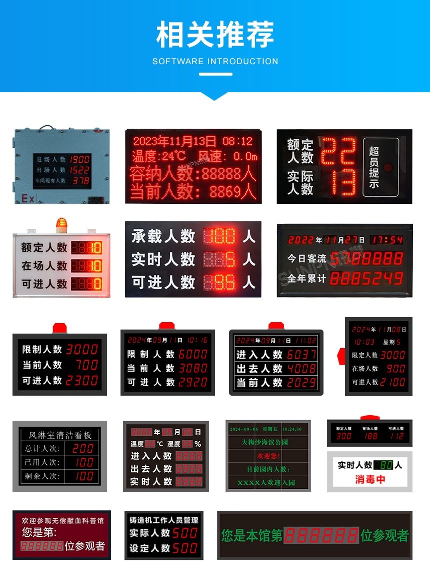 讯鹏科技LED人数统计显示屏展示 讯鹏科技LED人数统计显示屏展示