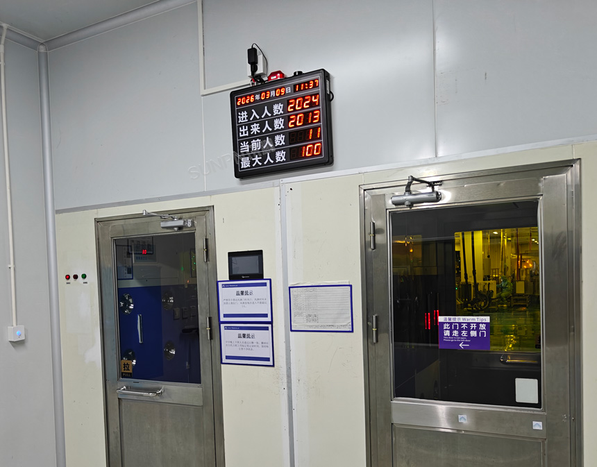 讯鹏人数统计管控系统-人数显示屏安装效果