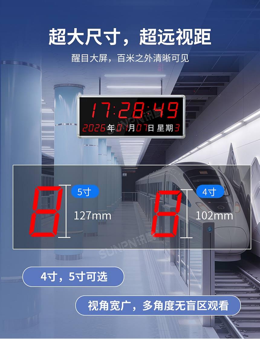 NTP同步时钟数码管尺寸可定制
