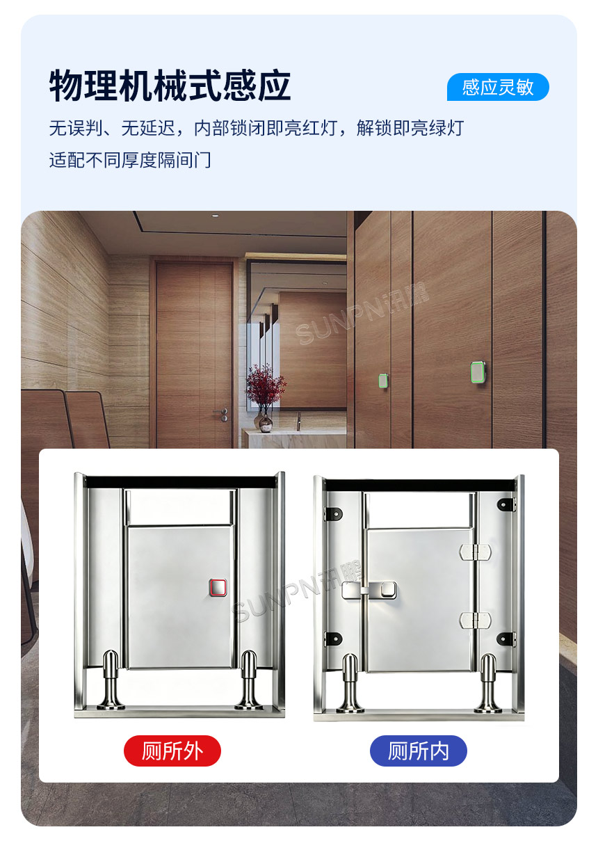 讯鹏智能指示灯感应门锁-感应无误差