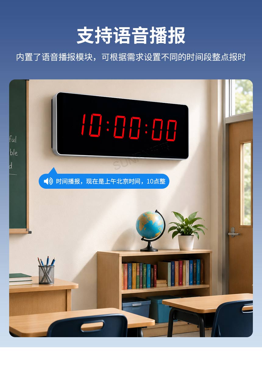 讯鹏网络授时电子钟-语音报时 讯鹏网络授时电子钟-语音报时